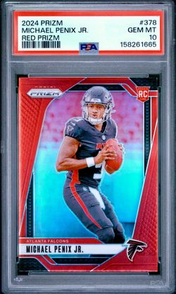 Michael Penix Jr. [Red] #378 [Rookie] 2024 Panini Prizm PSA GEM 10