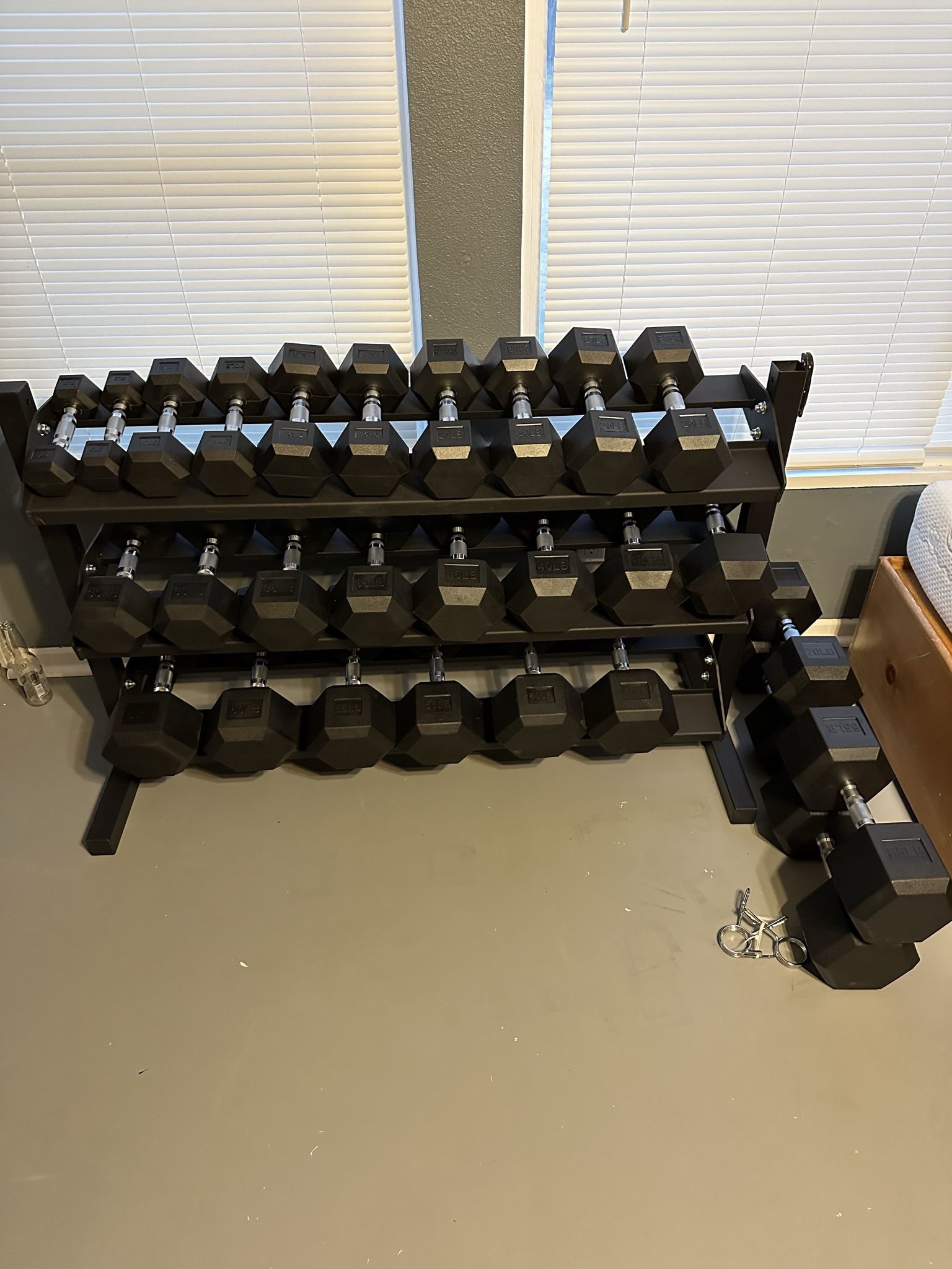 5-75lbs Dumbbells w/Rack