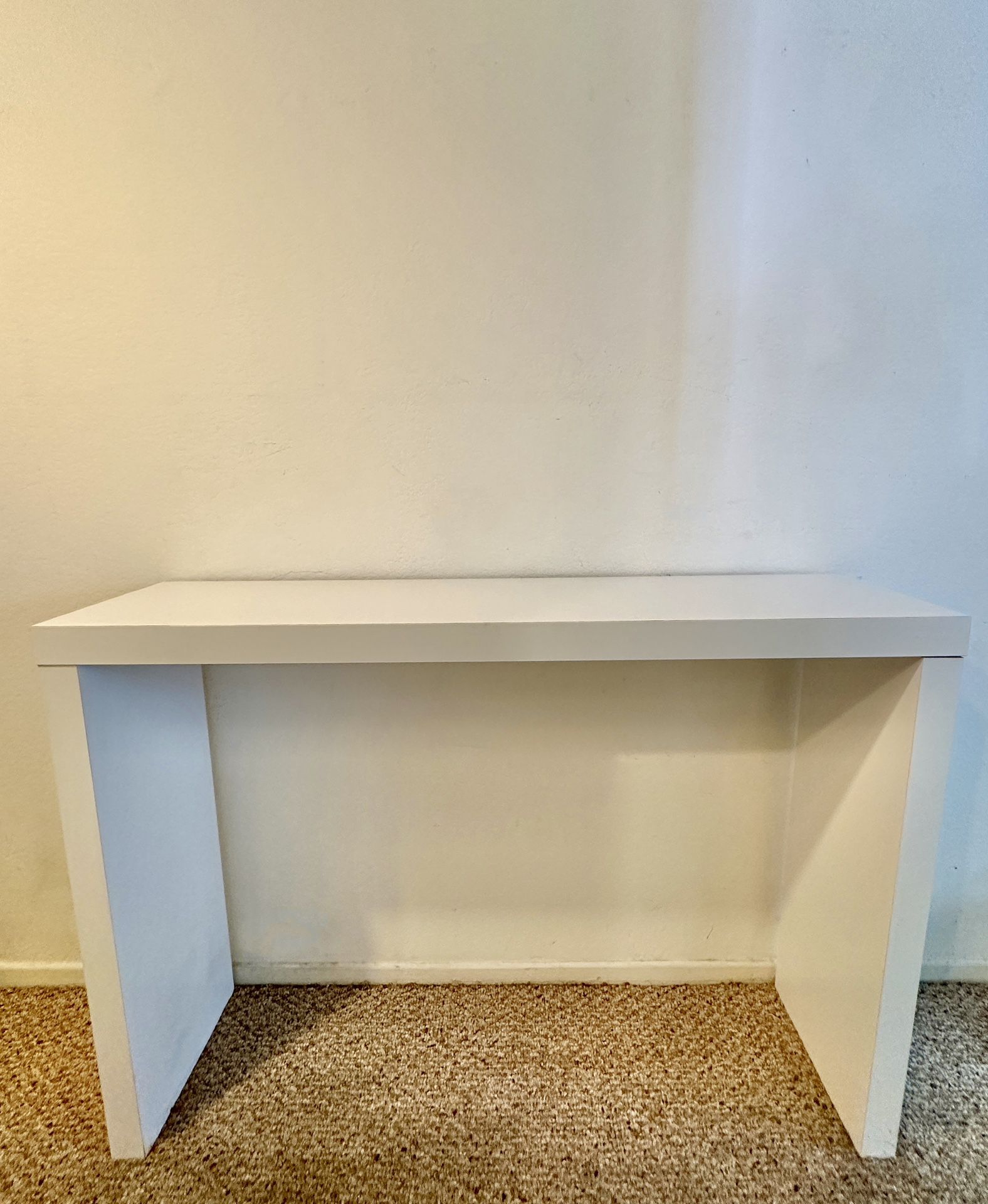 All White Console Table