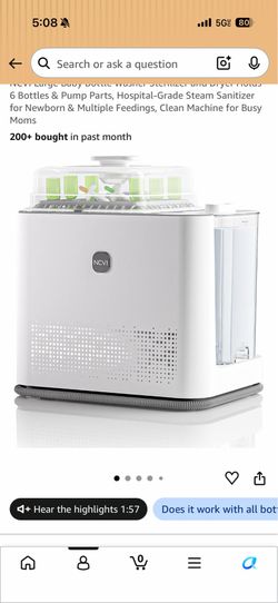 Baby bottle washer and sterilizer