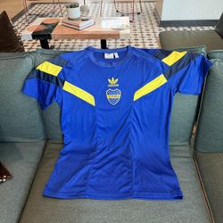 Adidas Boca Juniors Soccer Jersey Blue Yellow - size L