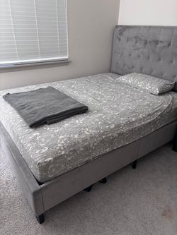 Queen Bed with Mattress and Box Spring