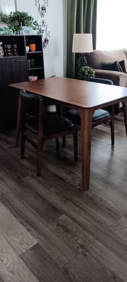 New MCM Dining Table and 2 Chairs  $250