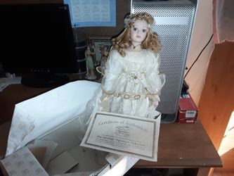 Bride Doll With Detachable Wings A Lot Of Gold Colored Decorations