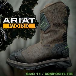 New ARIAT Catalyst VX Square Composite Toe Waterproof Work Boots Boats Size: 11
