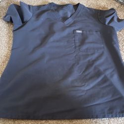 Figs 1 Pocket Scrub Top Gray $18