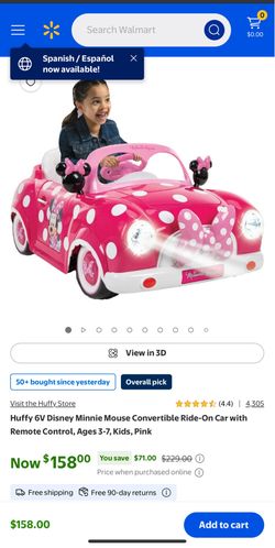 Disney Minnie Mouse 6V Ride-On Car w/ Remote Control – Like New