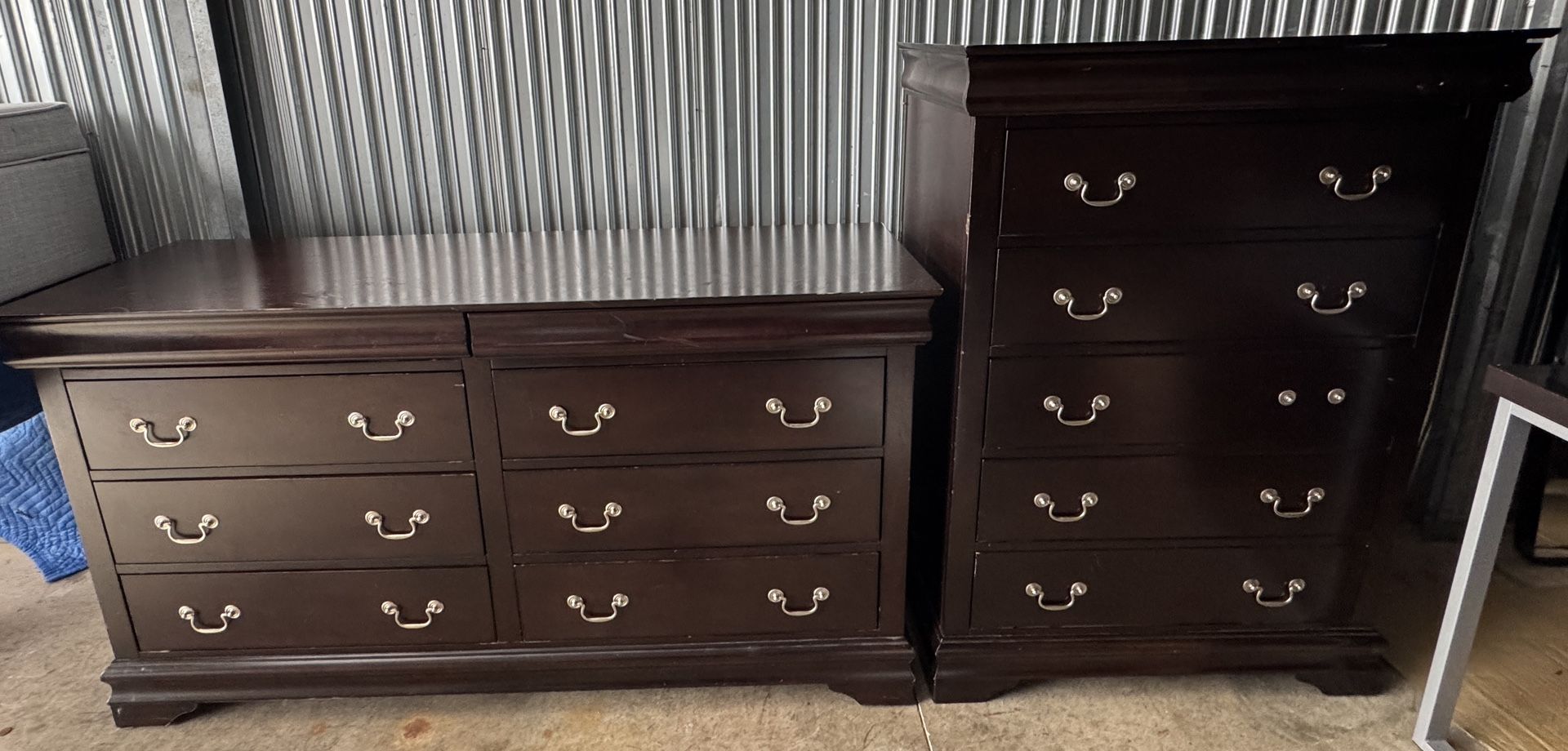 Havertys Brown Chest & Dresser W/ Mirror