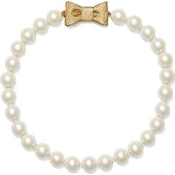 Kate Spade All Wrapped Up Pearl Necklace NWT Classic Kate Bow on Pearl 18" Inch