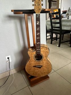 Dean Left Handed Acoustic Electric guitar w stand!