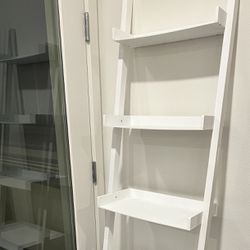5 Tier Leaning Ladder Shelf/bookshelf (white)