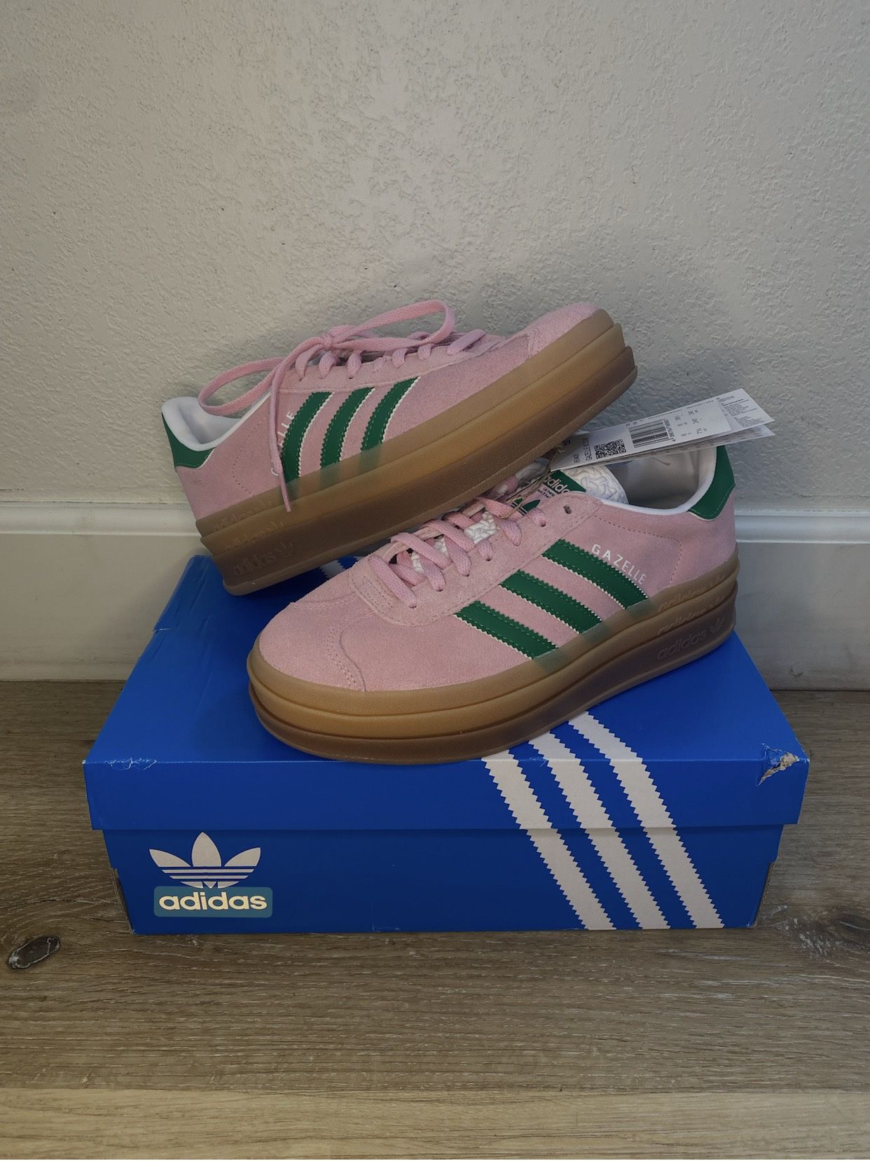 Pink And Green Women’s Adidas Gazelle’s Size 7.5