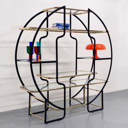 1970 Italian Circular Shelves or Etagère by Morex