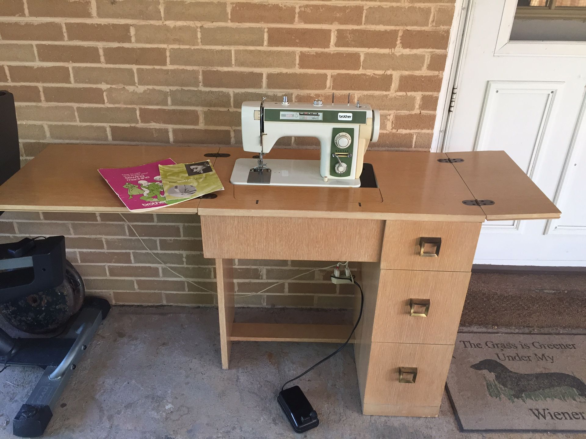 Brother Sewing Machine in Cabinet
