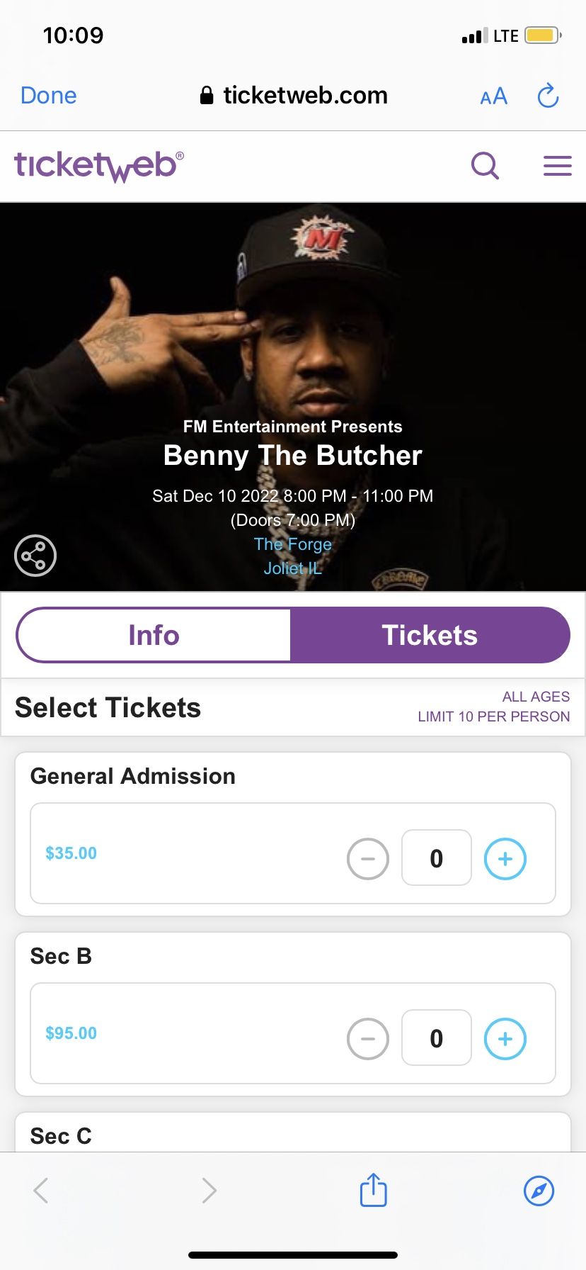 BENNY THE BUTCHER CONCERT!!! DEC 10 SATURDAY