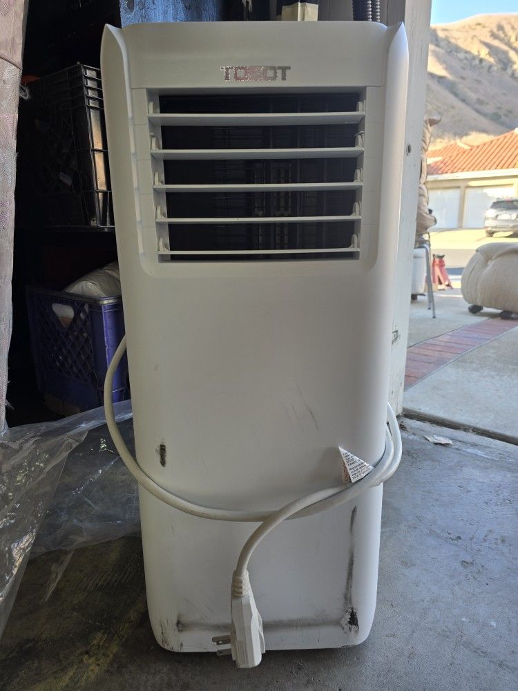Strong Portable Air Conditioner Cools 250 sq. ft. with Dehumidifier and Fan in White