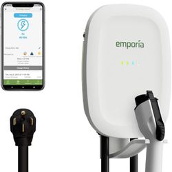 EMPORIA EV Charger Level 2 with CCS/J1772, 48 amp Indoor/Outdoor Electric Car Charger, NEMA 14-50 EV Charger Plug or Hardwired, UL/Energy Star WiFi En