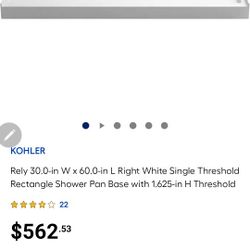 Kohler 30x60 Shower Base 