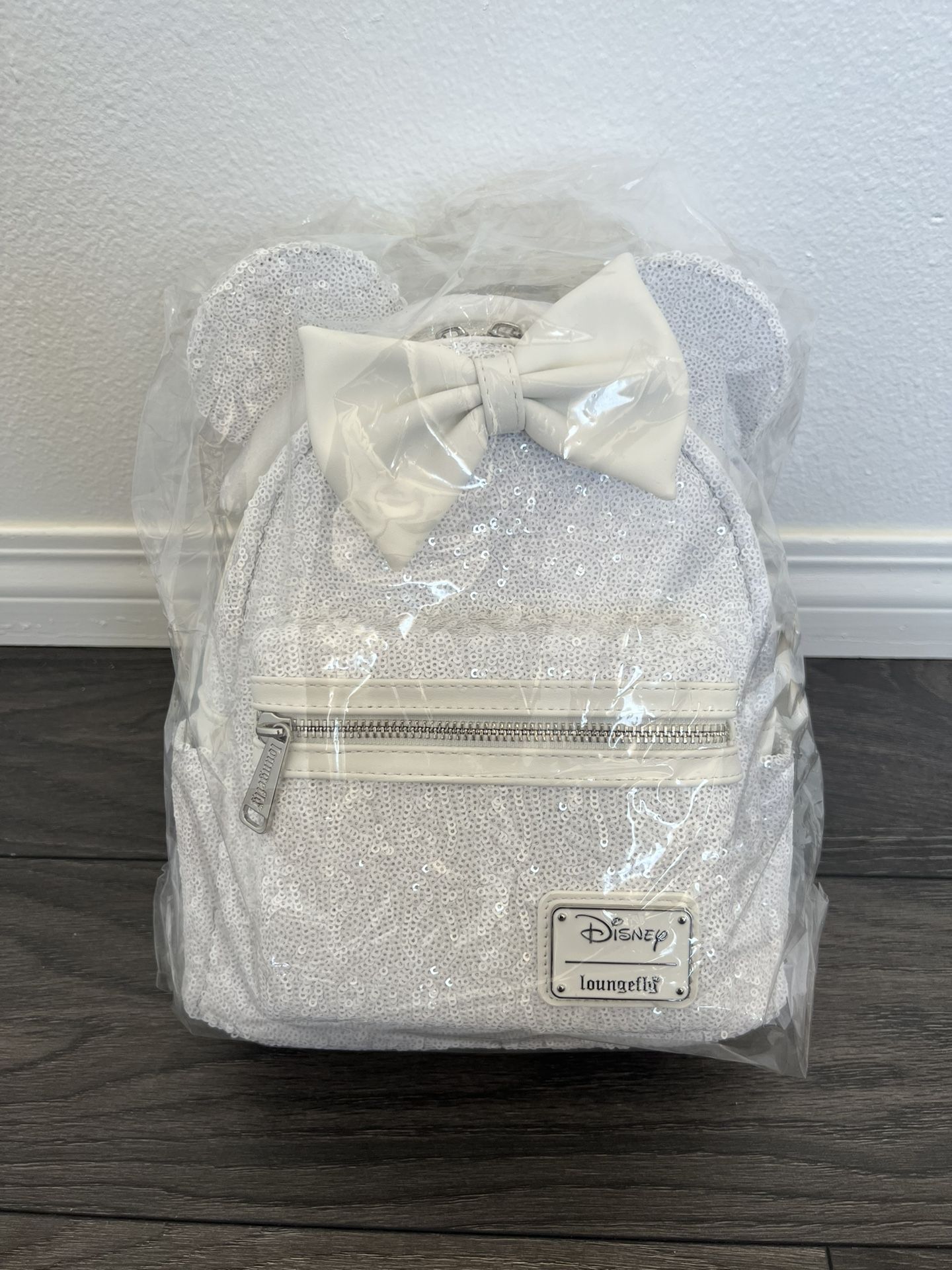 Disney Loungefly Minnie Mouse Sequin Wedding Mini Backpack