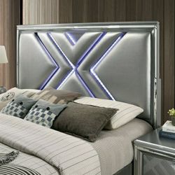 Every Item Sold SEPARATELY Led Bed Acrylic Legs Mirrored Accents Bed Comes In Sizes Queen Eastern King & Cal King Financing Available 