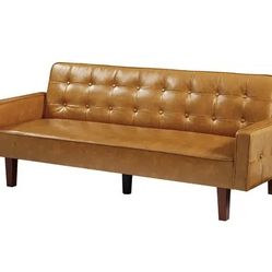 Brown PU Sofa & Sofa Bed – Queen Size