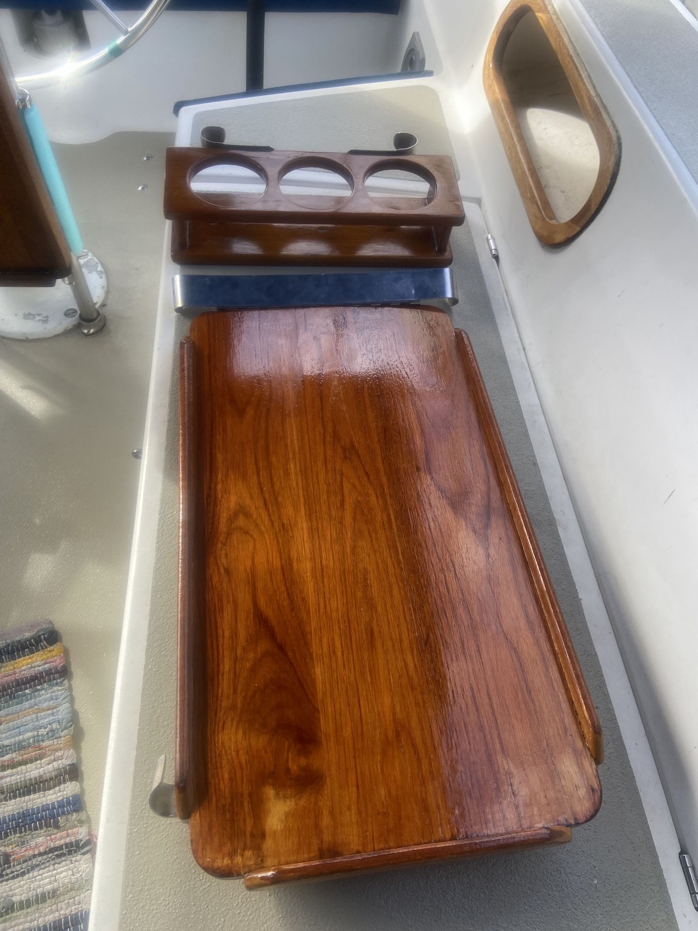 Cockpit Boat Table with Cup Holder