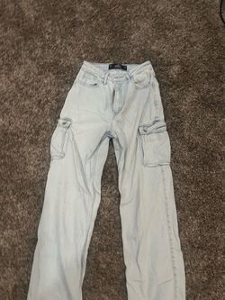 Hollister Light Wash Cargo Jeans