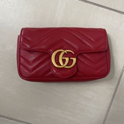Mini Gucci Marmont Red 