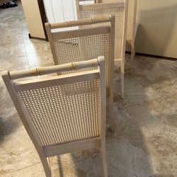 Kitchen rattan chairs (4)