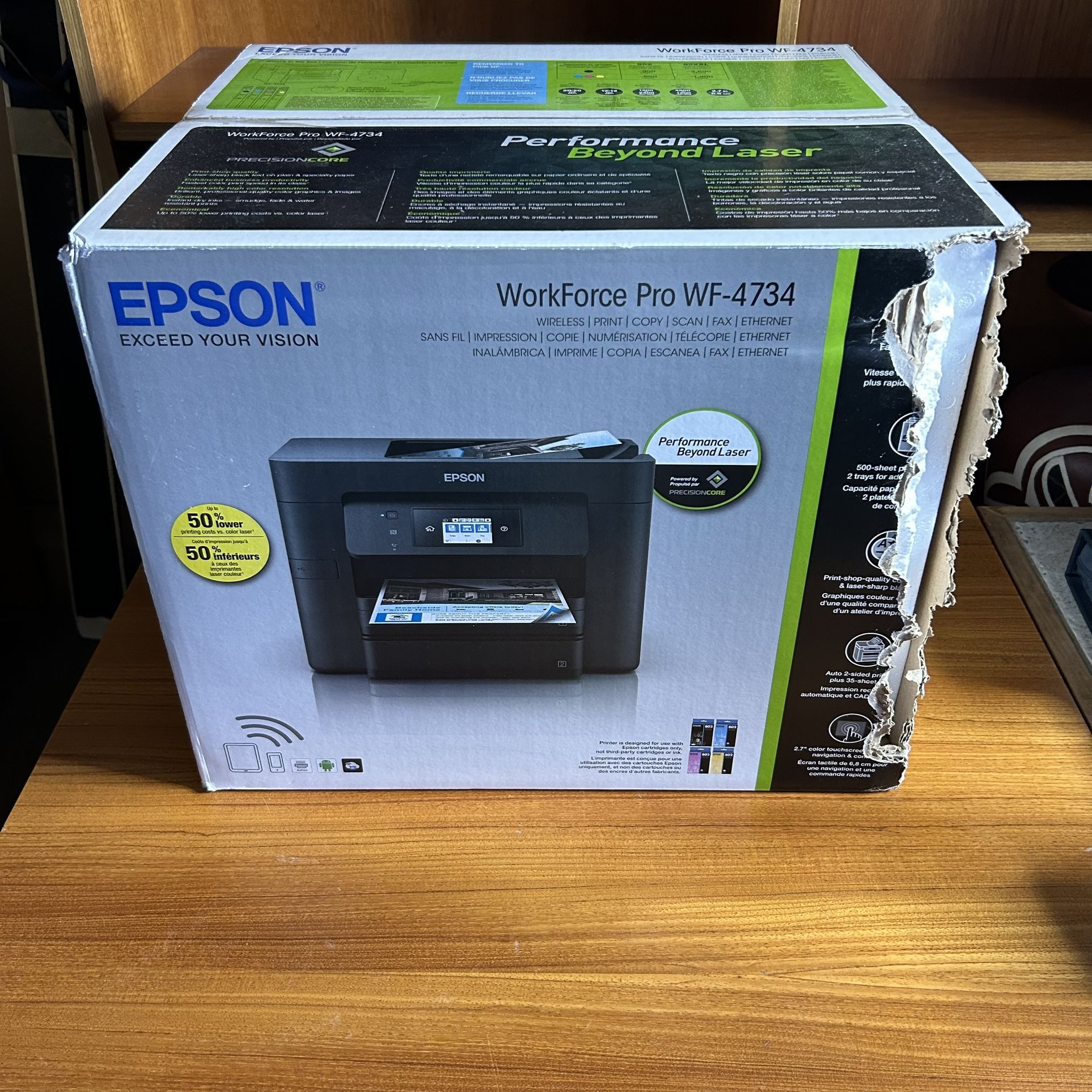 Epson workforce pro printer WF-4730 wireless all-in-one fax scan copy