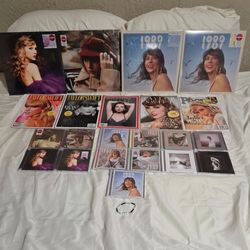 Huge Taylor Swift Collection – 4 Sealed Vinyls + 13 CDs + 5 Magazines & Bracelet