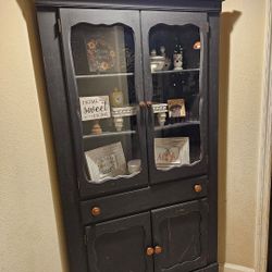 Antique Corner Hutch 