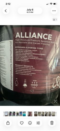 Flooring material glue vinyl plank carpet tile cement to label