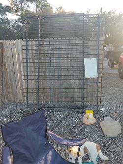 Metal Gates 8ft By 5.6ft Black No Damage