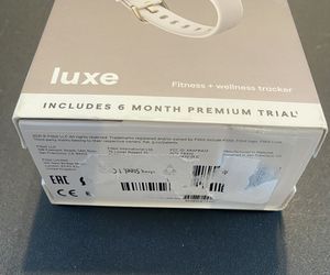 Fitbit Luxe Fitness Tracker Soft Gold W/Lunar White Band Thumbnail