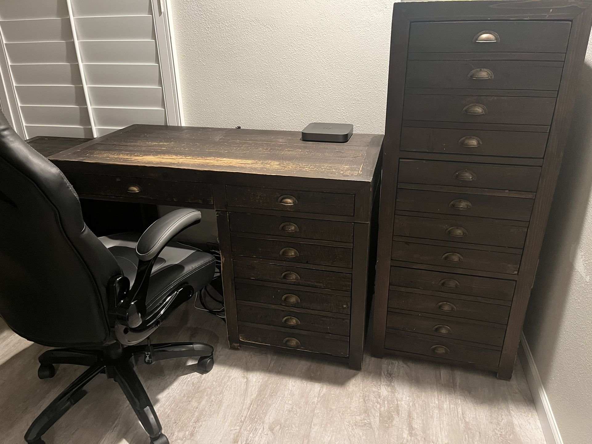 Restoration Hardware desk & Filing Cabinets