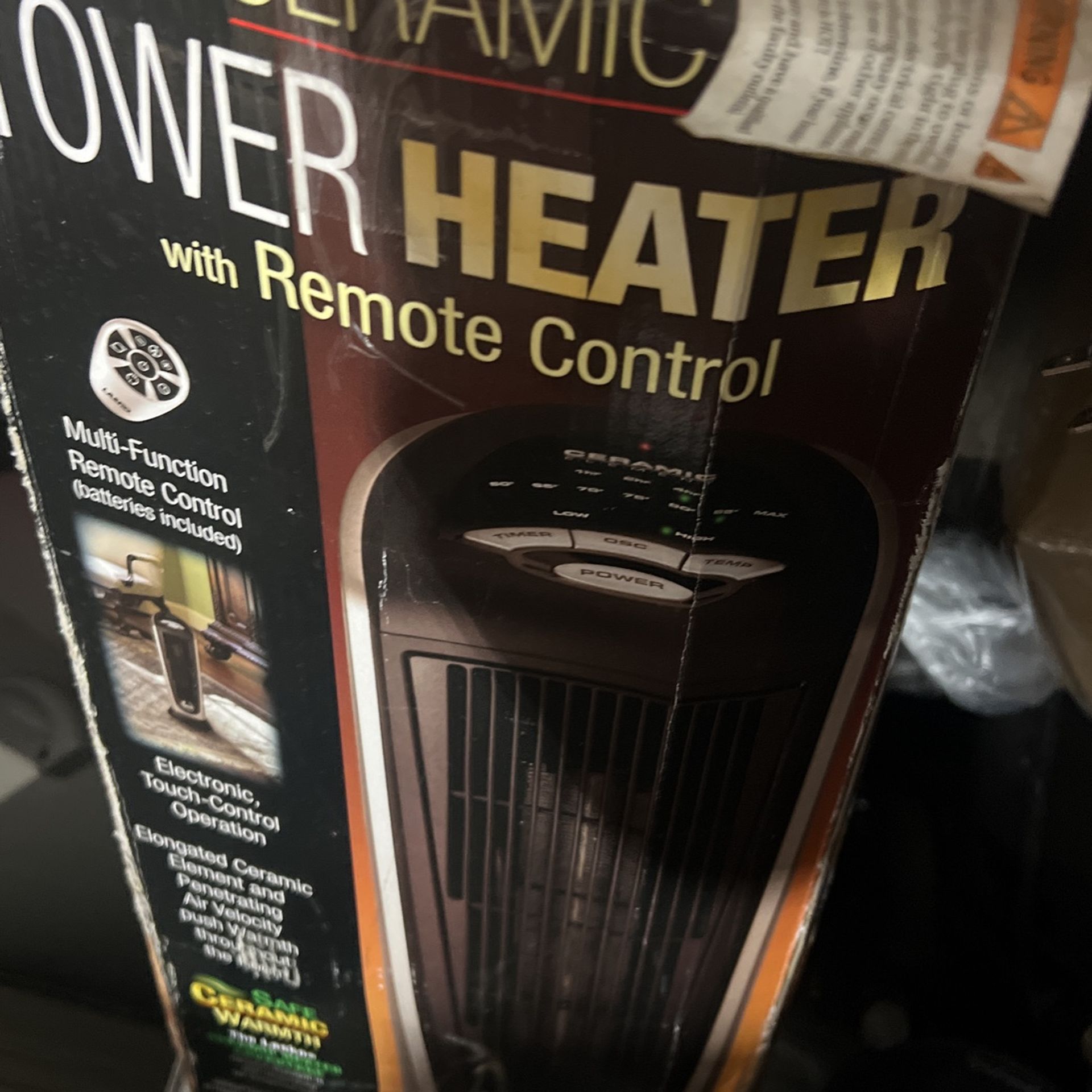 Ceramic Heater With Control Remote Used One Season