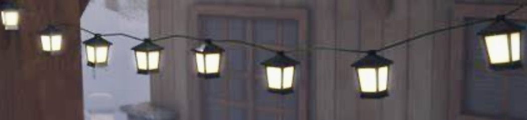Black Mini Lantern String Lights