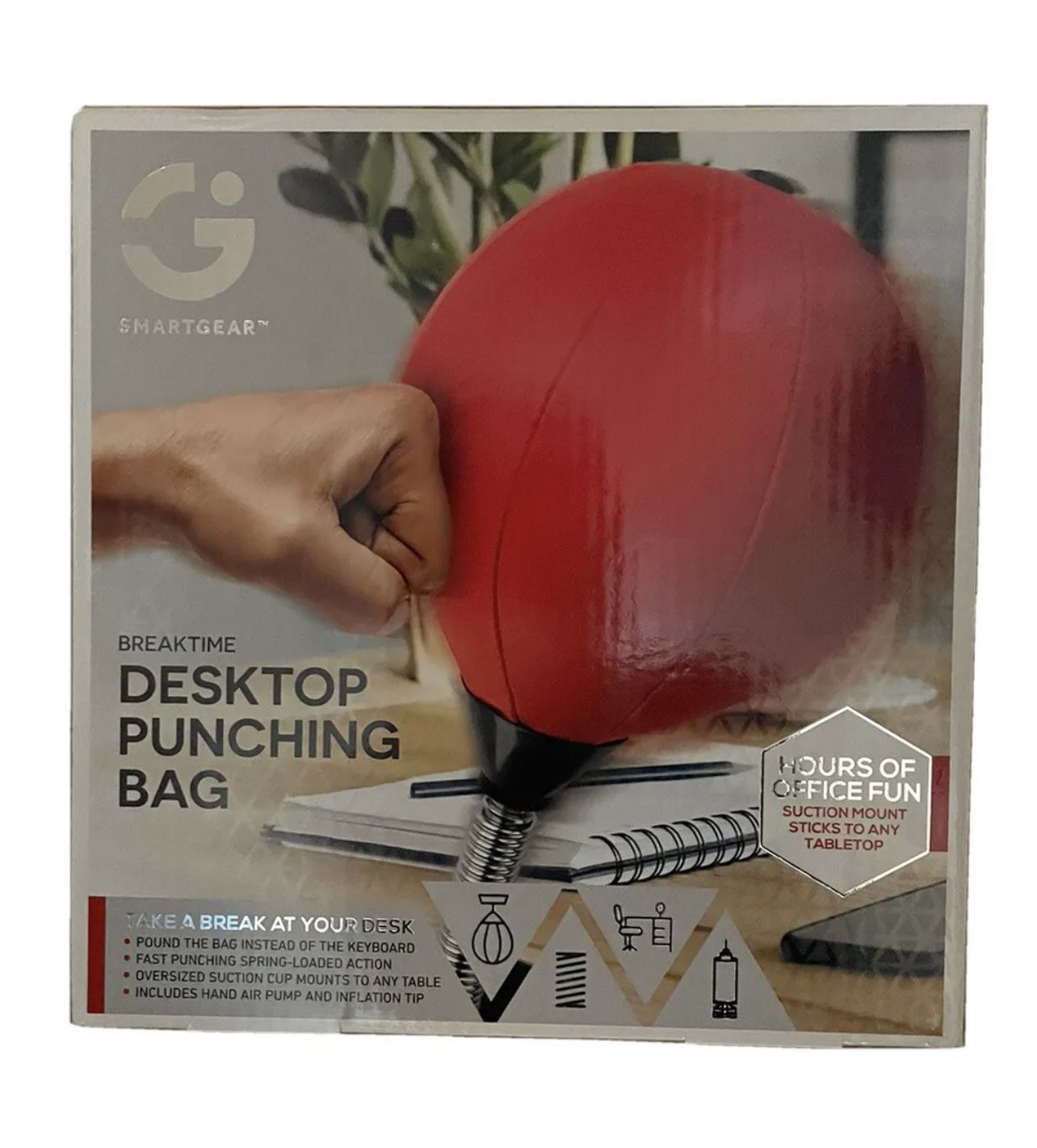 Smart Gear Breaktime Desktop Punching Bag, Stress Relief Speed-Style For Desk