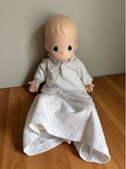 Vintage Precious Moments Boy Baby Doll Pajamas Nightgown 1995 90s Nostalgia