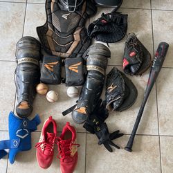 Baseball Catcher Gear Equipment Comes With Everything And Another Bat