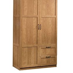 Storage Cabinet, Highland Oak Finish Furniture 
