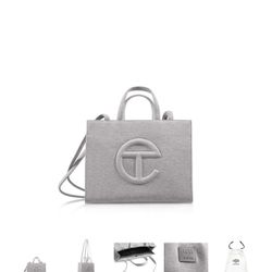Telfar x Ugg Medium Fleece Handbag - Grey 