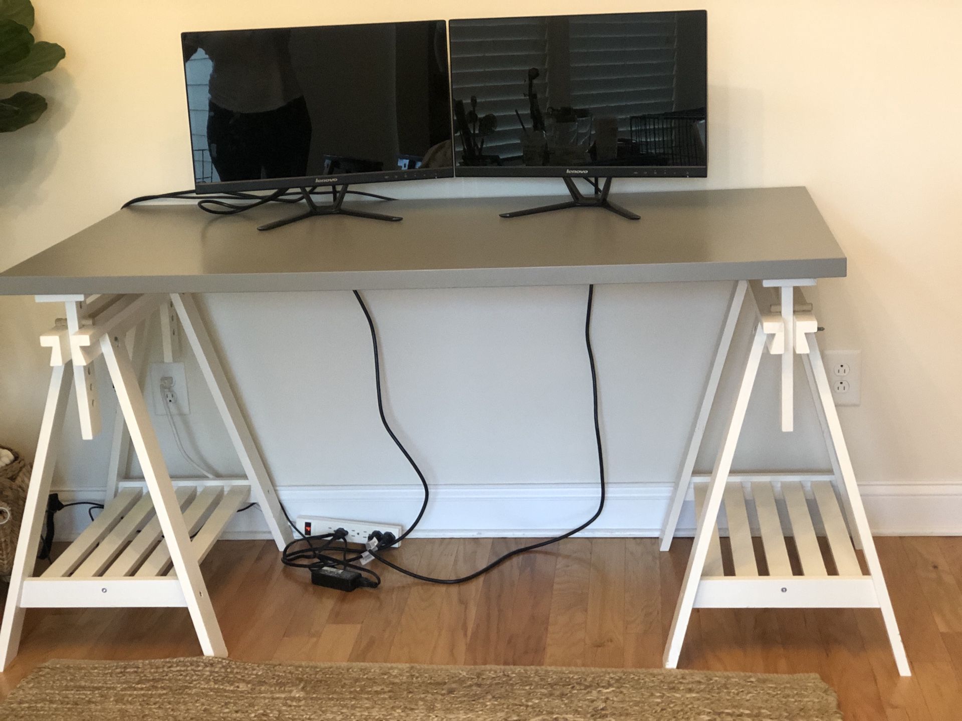 Carpenter style desk IKEA Linnmon Finnvard for Sale in