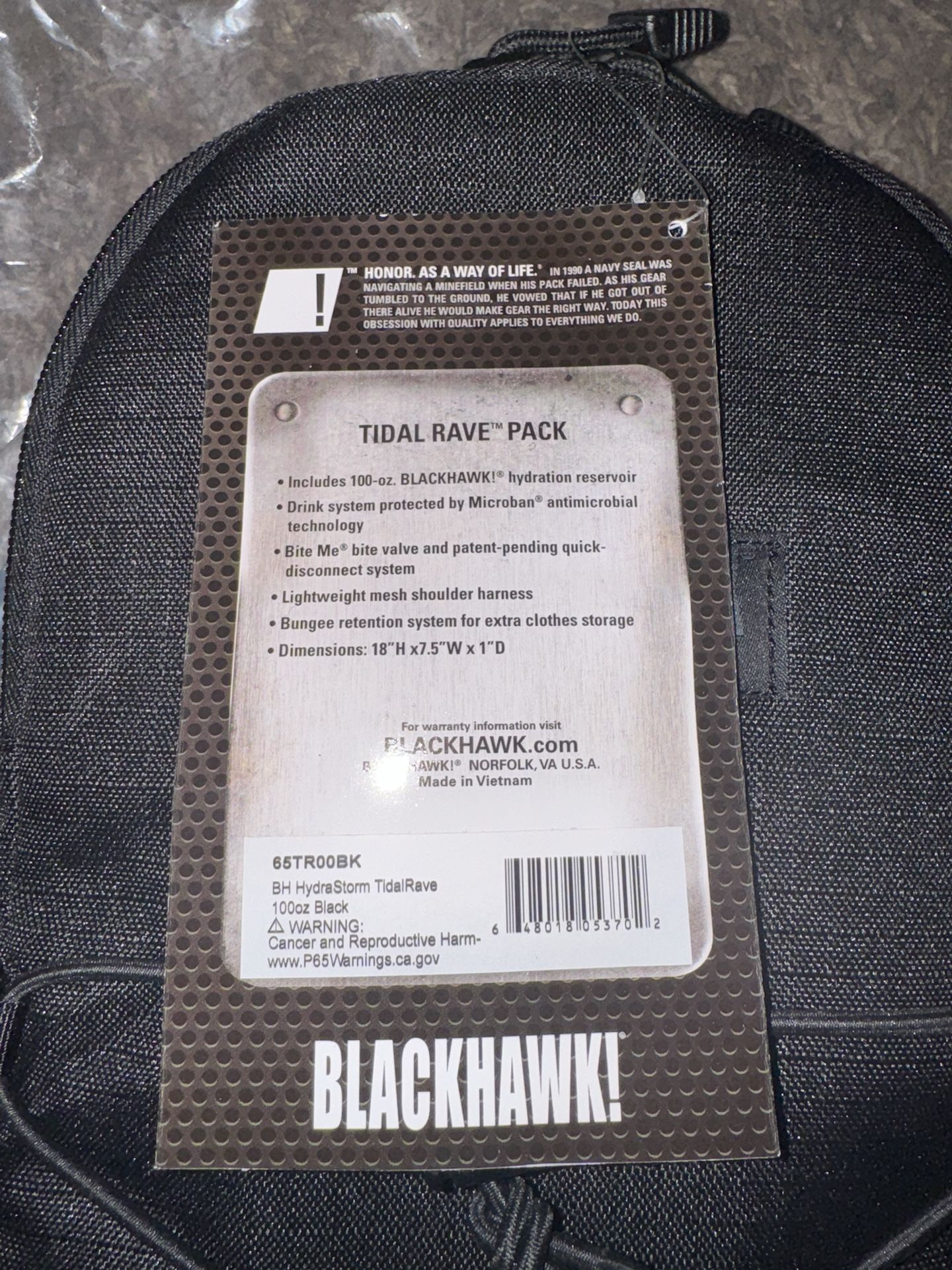 Blackhawk Water Pack (camel Pak)