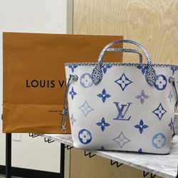 Louis Vuitton Blue By The Pool Neverfull 2023 MM