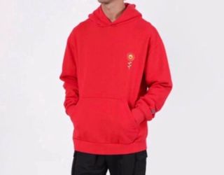 J BALVIN MORADO X TAKASHI MURAKAMI FLOWER HOODIE RED EXCLUSIVE Size Large