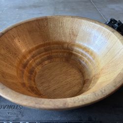 Wooden bowl with 13.5" diameter and 6" height. Just $15