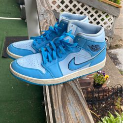 Light Blue Air Jordans  10.5 in Men’s 