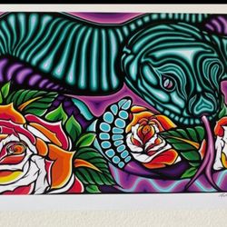 INTERDIMENSIONAL WEST Snake & Roses Art Print